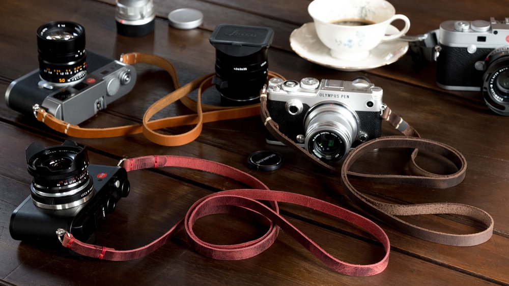 A medley of Classic Slim straps and interesting cameras